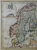 Scandinavia Sweden Norway Denmark Baltic Sea 1802 Neele engraved map