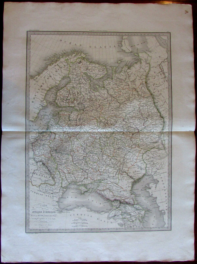 Russia in Europe Crimea Poland Georgia 1836 Lapie fine antique old color map