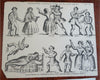 Dickens Oliver Twist c. 1839-60 Pollock's Characters & Scenes Lot x 5 prints