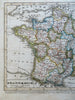 Kingdom of France Ancien Regime Paris Marseilles Lyon 1843 Stieler engraved map