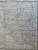 South Dakota Badlands Sioux Falls Rapid City Pierre c. 1880's-90 Cram large map