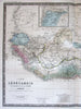 West Africa Senegambia Guinea Oualo Kong Mts. 862 Brue detailed large old map