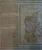 Denmark Jutland Baltic Sea Zeland Fionie c.1766 Brion decorative historical map