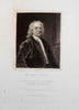Sir Isaac Newton English Physicist c. 1850's fine India Proof engraved portrait