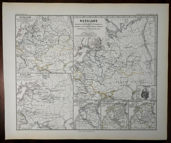 Russian Orthdoxy Muscovy Teutonic Order Church Lands Spruner 1877 historical map