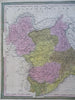 Kingdom of Sardinia Northern Italy Milan Turin c. 1850 Cowperthwait Mitchell map