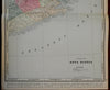 Canada Eastern Nova Scotia 1884 rare large Cram map with original hand color