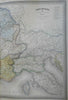 Ancient Gaul Roman Empire Northern Italy c. 1863 Dufour & Dyonnet folio map