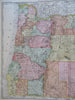 Oregon Portland Salem Tillamook Columbia 1902 Rand McNally large map