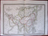 Asia India Arabia Persia China Siberia c.1842 engraved hand color old map