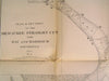 Milwaukee River Straight Cut Bay & Harbor WI 1853 U.S.G. old state survey map