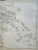 Kingdom of Greece Ionian Islands Corfu 1860 Weller & Bartholomew large color map