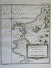 Trapini Sicily Sicilia detailed city plan military forts 1760 Bellin map