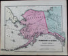 Russian Alaska America Territory Seward's ceded by Russians 1877 old OW Gray map