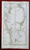 Dublin to Killala Ireland Road Route Swineford 1750-80 Terry engraved travel map