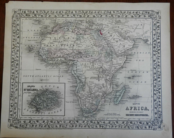Africa Morocco Egypt Abyssinia Transvaal Cape Colony St Helena 1874 Mitchell map