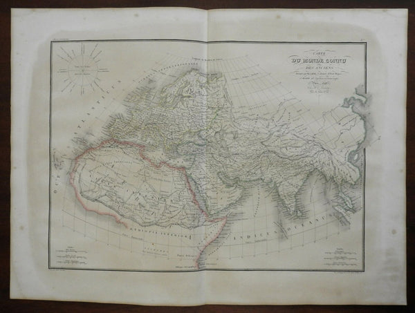 Ancient World North Africa Europe Middle East Asia 1842 Lapie large folio map