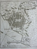 Livorno Tuscany Italy detailed city plan military fortifications 1760 Bellin map