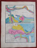 Winooski River Burlington Brattleboro Vermont 1861 geological lithographed map