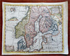 Scandinavia Sweden Denmark Norway Baltic Sea 1760 Jefferys decorative map