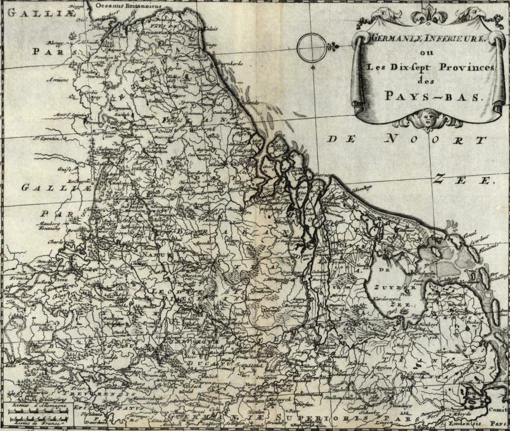 Netherlands Pays-Bas Holland 1699 Sanson map