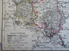 Grand Duchy of Hesse Mainz Darmstadt Frankfurt 1852 Flemming detailed map