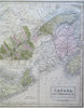 Canada Great Lakes Nova Scotia inset New Brunswick 1853 Hall engraved color map