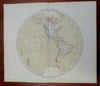 Western Hemisphere Americas New Zealand Polynesia 1885 Flemming detailed map