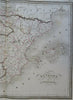 Spain & Portugal Iberia Madrid Lisbon Barcelona Pamplona Cadiz 1849 Thierry map