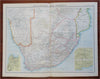 Cape Colony South Africa Boer Republics 1912 Bartholomew large detailed map