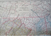 Virginia & West Virginia 1887-90 Cram scarce large detailed two sheet map