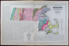 Massachusetts Boston geological map C. H. Hitchcock 1871 old Walling & Gray map