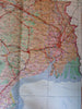 Calcutta Howrah Cuttack Bhubaneshwar c.1979 huge National Atlas of India map