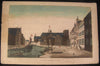 Ghent Belgium St Michel a Gand 1780 old Vue d'Optique hand color city view print