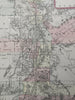 Utah & Nevada County Map Salt Lake City Reno 1884 Bradley large map