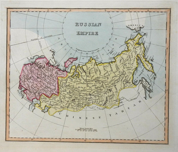 Russian Empire Siberia Kamchatka Poland Ukraine Crimea 1823 scarce Ellis map