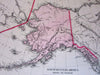 Alaska showing Russian Territory Concessions 1874 S.A. Mitchell map
