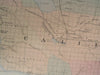 California & Nevada 1874 antique Asher & Adams large hand color pair of maps