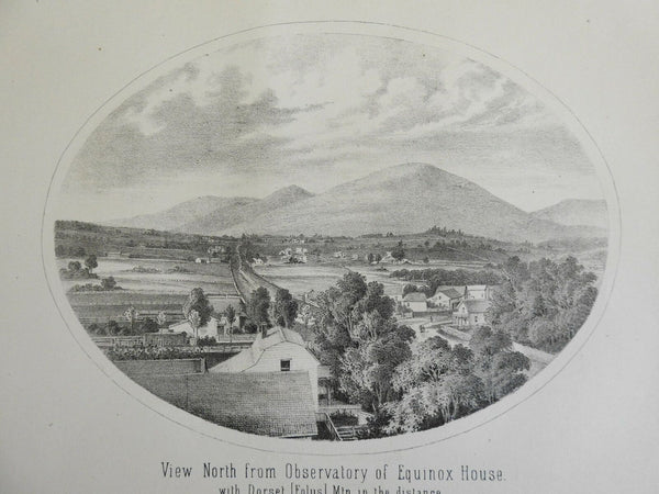 Equinox House Manchester Vermont Landscape View 1861 Walling lithographed print