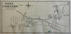 Braintree & West Corners Norfolk County 1876 Mass. detailed home owners name map