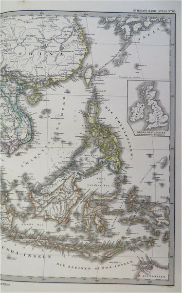 India Southeast Asia Indonesia Malaysia Thailand 1880 Stulpnagel detailed map