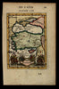 Ottoman Anatolia Natolia 1683 Mallet miniature map hand color warrior cartouche