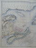 Canada Maritimes & Newfoundland Nova Scotia New Brunswick c. 1890's Johnson map