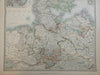 Kingdom of Denmark Jutland Fyn Sjaelland Copenhagen 1905 large detailed map