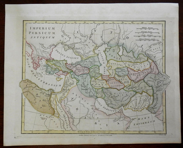 Persian Empire Ancient World Sogiana Fars Media 1798 Wilkinson historical map