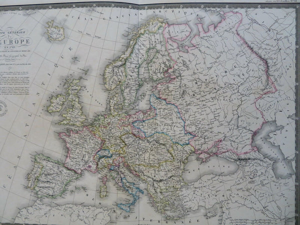 Revolutionary Europe in 1789 Austria France Poland 1826 Brue large detailed map