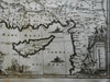 Ottoman Empire Anatolia Cyprus Black Sea Aegean Islands 1661 rare decorative map