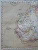 West Africa Sahara Desert Morocco Guinea Senegal 1885 Flemming detailed map