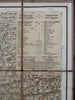 Switzerland Tourist Linen-Backed Map 1881 Luezinger linen pocket travel map