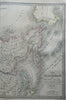 Russian Empire Siberia Asian Possessions 1842 Brue large detailed map hand color
